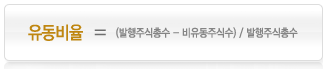 유동비율 = (발행주식총수 - 비유동주식수) / 발행주식총수