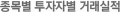 종목별 투자자별 거래실적