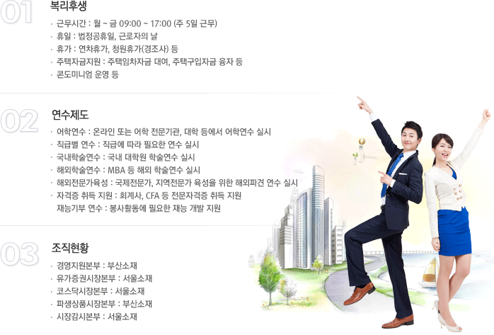 복리후생,연수제도,조직현황에대한 정보입니다.